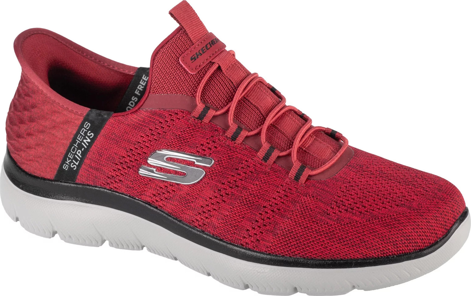 Červené pánske tenisky Skechers Slip-Ins: Summits - Key Pace 232469-RDBK Veľkosť: 42