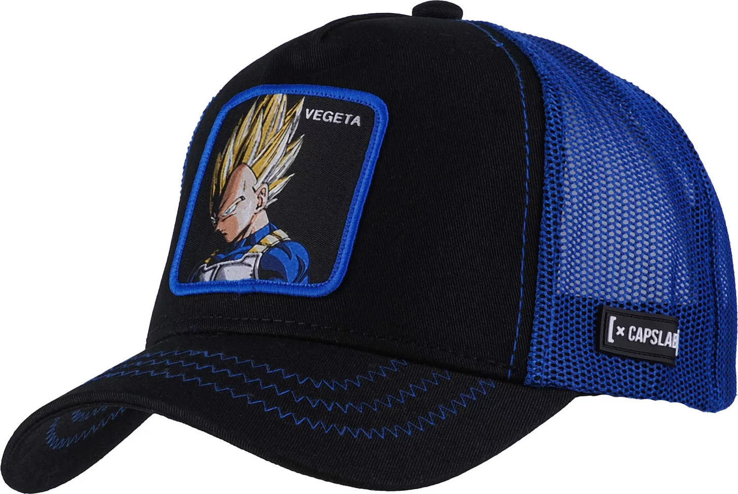 Čierno-modrá pánska šiltovka Capslab Freegun Dragon Ball Z Vegeta Cap CL-DBZ-1-VE3 Veľkosť: ONE SIZE
