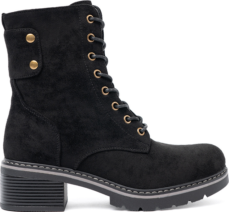 Čierne dámske šnurovacie workery s hrubou podrážkou HL227-9B Veľkosť: 40