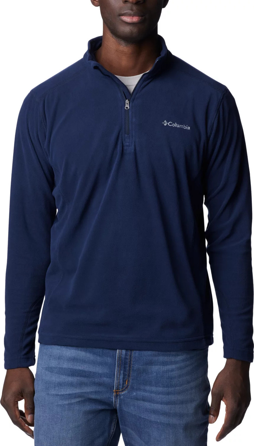 Tmavomodrá pánska fleecová mikina na zips Columbia Klamath Range II Half Zip Fleece 1352472466 Veľkosť: M