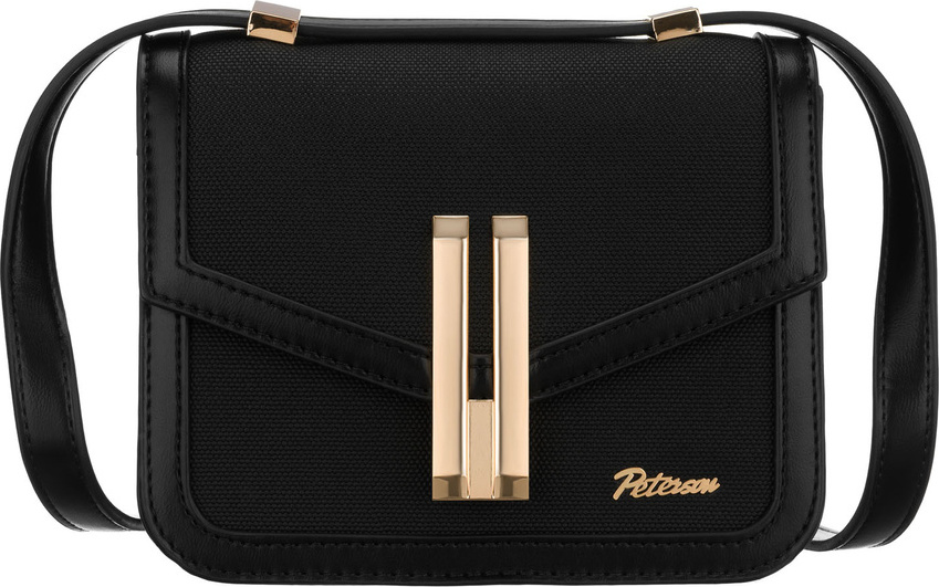 Peterson Čierna dámska dvojkomorová crossbody kabelka PTN DALIA Veľkosť: ONE SIZE