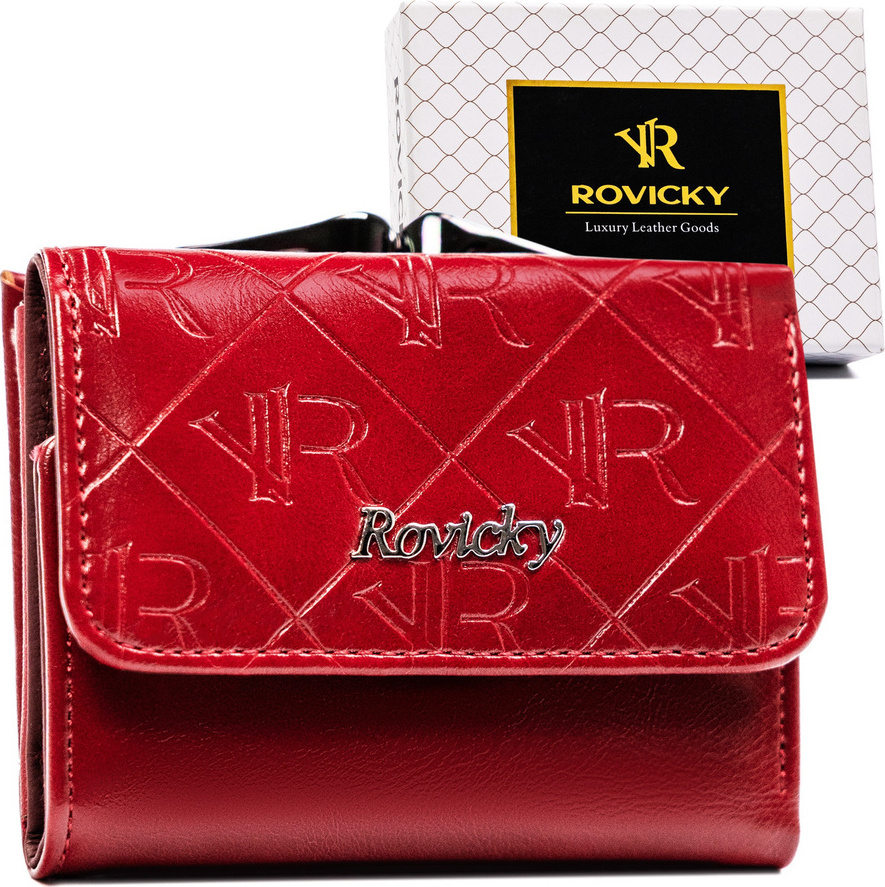 Rovicky červená malá peňaženka s logom V236 [DH] RPX-32-PMT Veľkosť: ONE SIZE