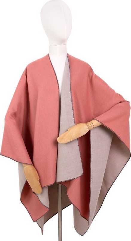 Art Of Polo Štýlové dámske teplé pončo 23449 Eris Veľkosť: UNI, Barva: sivo-ružová