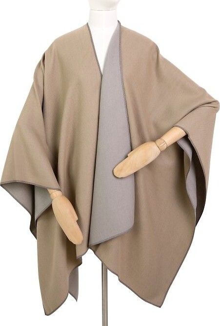 Art Of Polo Štýlové dámske teplé pončo 23449 Eris Veľkosť: ONE SIZE, Barva: tmavobéžová