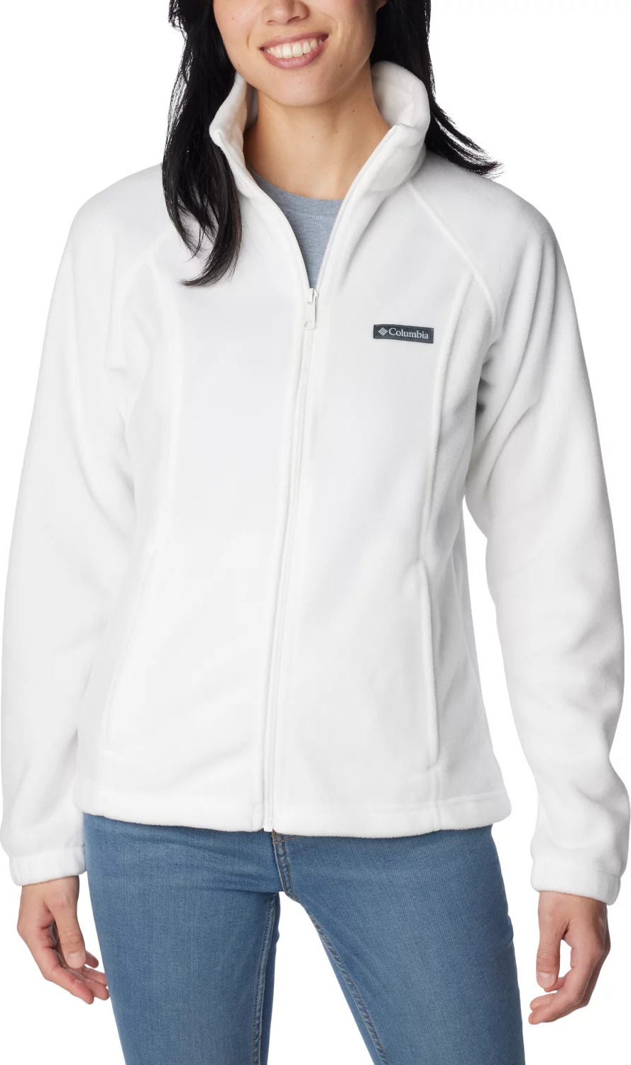 Biela dámska fleecová mikina Columbia Benton Springs Full Zip Fleece 1372111125 Veľkosť: XL