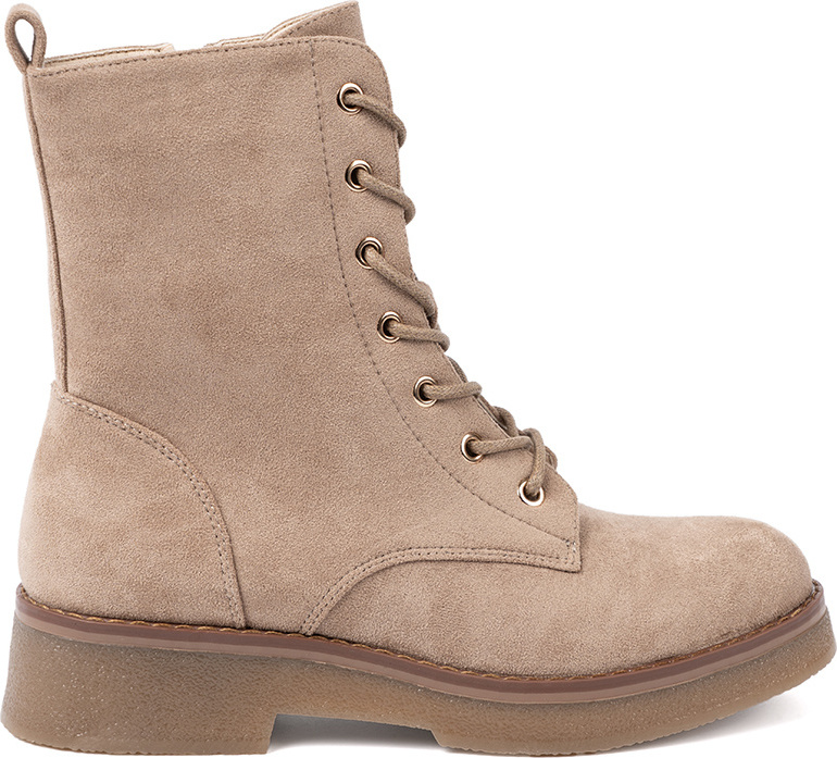 Štýlové dámske béžové workery s okrúhlou špičkou 68251KH Veľkosť: 39