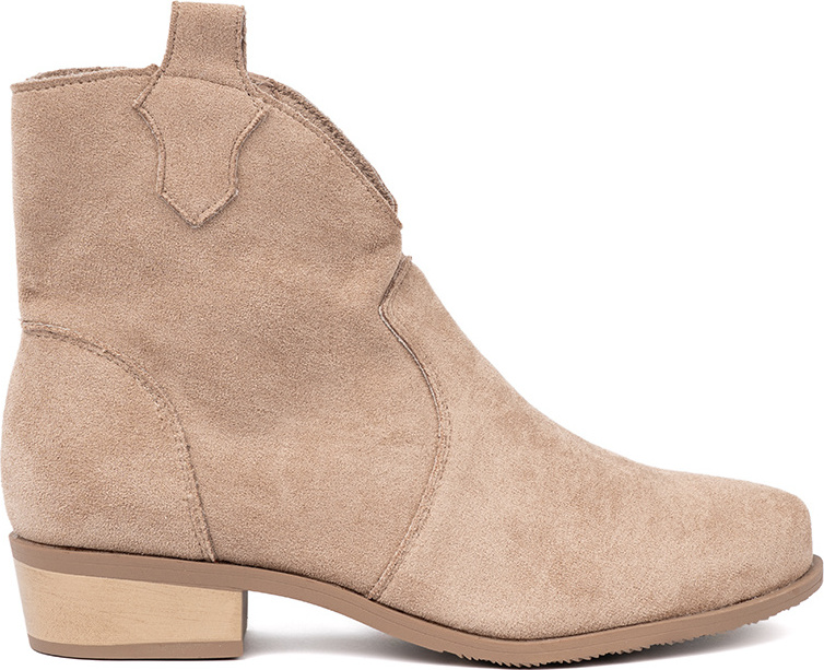 Béžové dámske členkové kovbojky NS562P-KH Veľkosť: 40