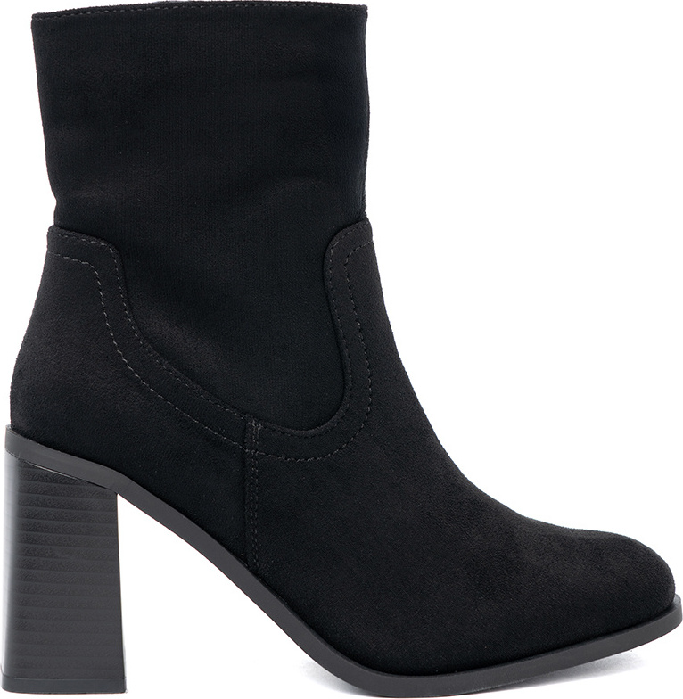 Čierne dámske členkové topánky na podpätku, podpätok 8,5 cm D8156B Veľkosť: 41