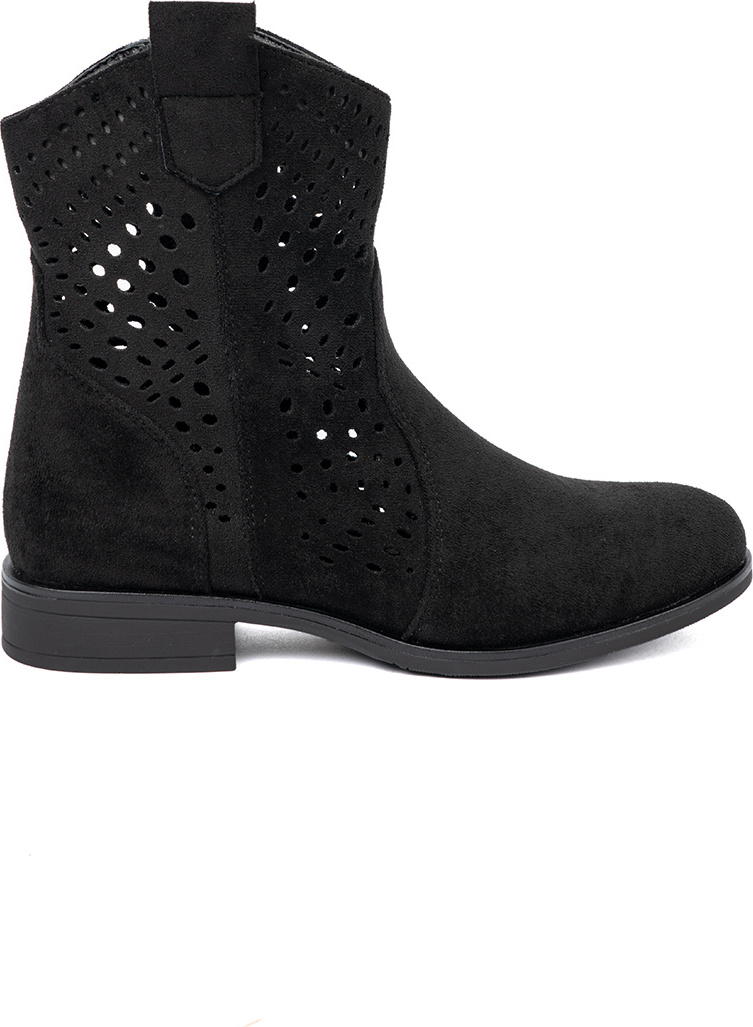 Čierne dámske ažúrové čižmy v kovbojskom štýle DA167P-B Veľkosť: 37