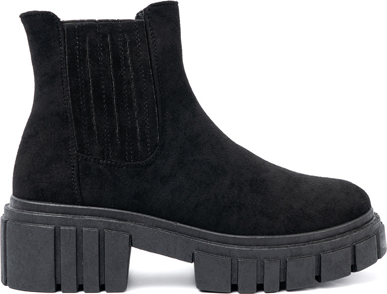 Štýlové čierne dámske členkové topánky na platforme CN-017B Veľkosť: 37