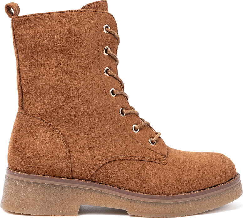 Pohodlné dámske workery v karamelovej farbe na plochej podrážke 68251CA Veľkosť: 40