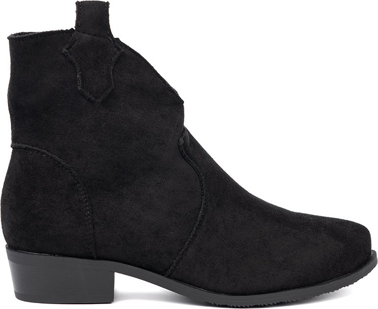 Čierne dámske semišové kovbojské topánky, podpätok 3,5 cm NS562P-B Veľkosť: 36