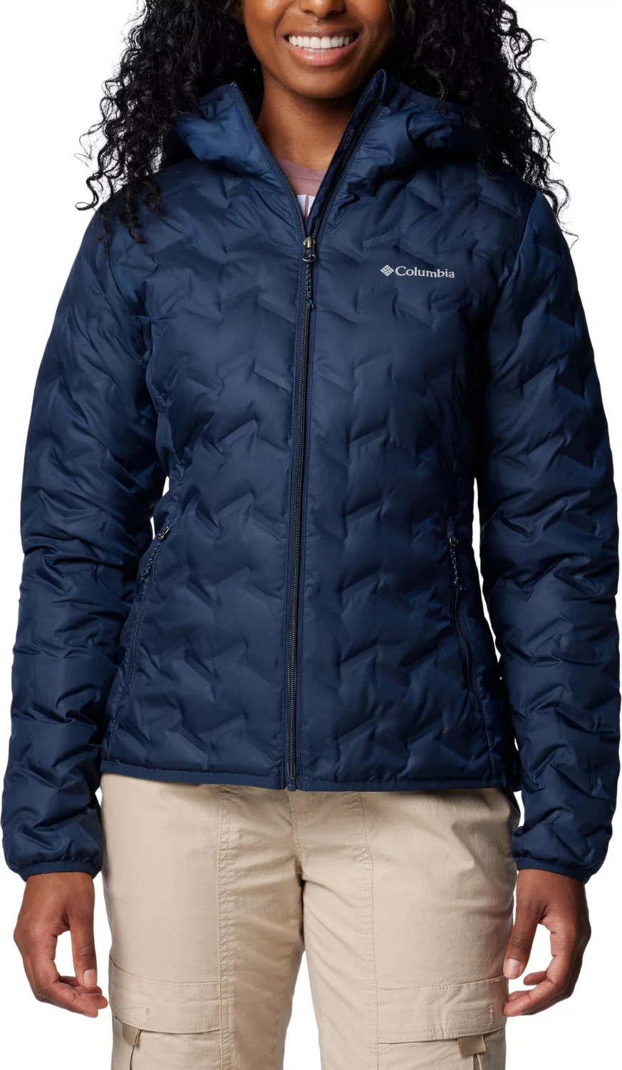 Tmavomodrá dámska športová bunda Columbia Delta Ridge II Down Hooded Jacket 2088253464 Veľkosť: S