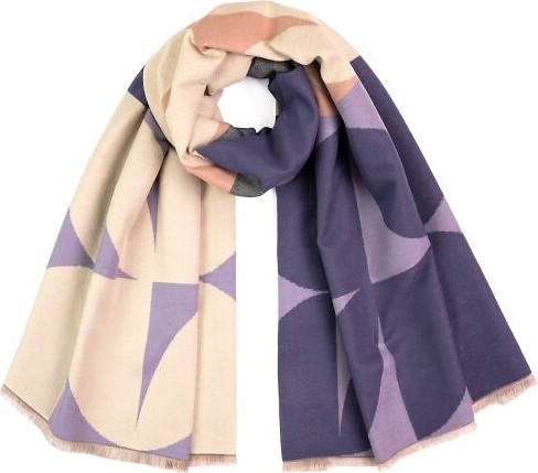 Art Of Polo Dámsky šál s geometrickými vzormi 24348 Selena Veľkosť: ONE SIZE, Barva: levanduľová