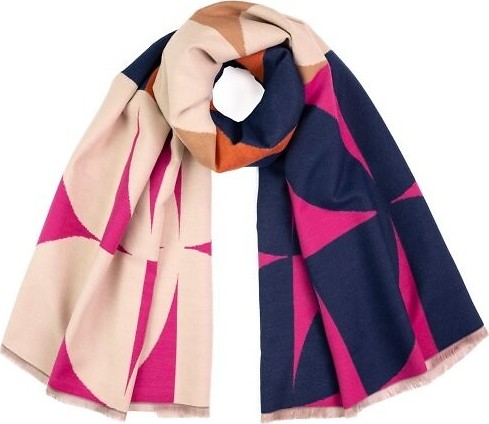 Art Of Polo Dámsky šál s geometrickými vzormi 24348 Selena Veľkosť: ONE SIZE, Barva: fuchsiová