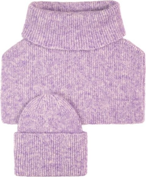Art Of Polo Dámsky zimný set čiapky a rolákového nákrčníka 24103 Pelly Veľkosť: UNI, Barva: lila