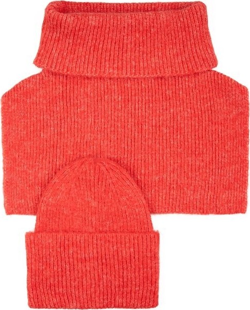 Art Of Polo Dámsky zimný set čiapky a rolákového nákrčníka 24103 Pelly Veľkosť: ONE SIZE, Barva: malinová