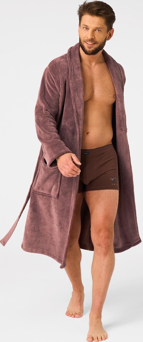Key Pánsky dlhý župan MGL 255 B25 M-2XL Veľkosť: XL/2XL, Barva: hnedá