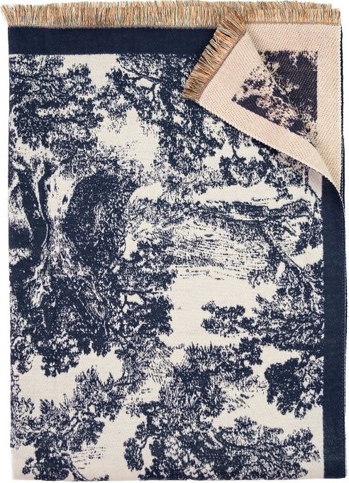 Art Of Polo Dámsky zimný šál s kvetinovým motívom 24351 Deborah Veľkosť: ONE SIZE, Barva: tmavomodrá