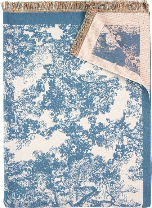 Art Of Polo Dámsky zimný šál s kvetinovým motívom 24351 Deborah Veľkosť: ONE SIZE, Barva: Modrá