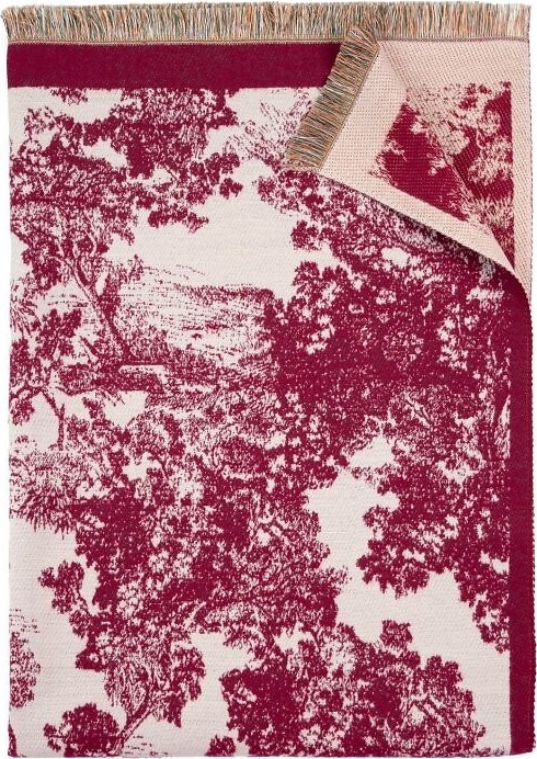 Art Of Polo Dámsky zimný šál s kvetinovým motívom 24351 Deborah Veľkosť: ONE SIZE, Barva: Vínová