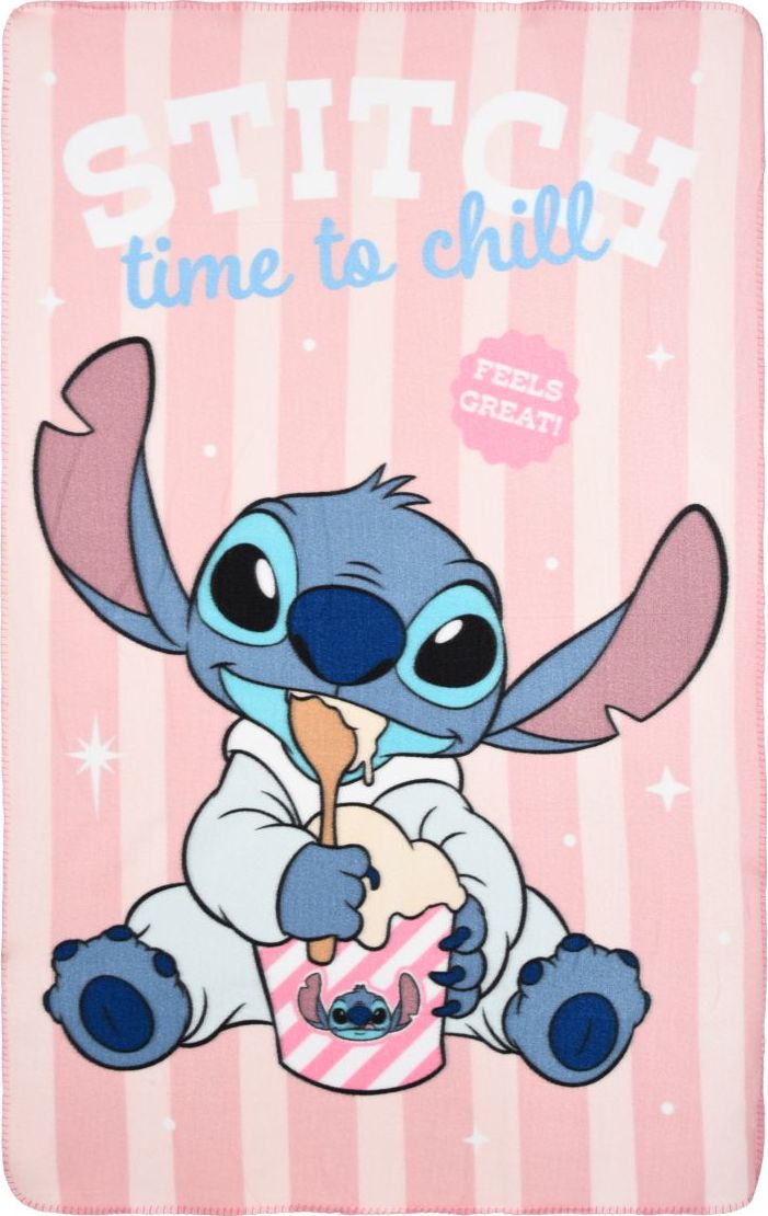 Ružová deka s motívom Disney Stitch Veľkosť: ONE SIZE
