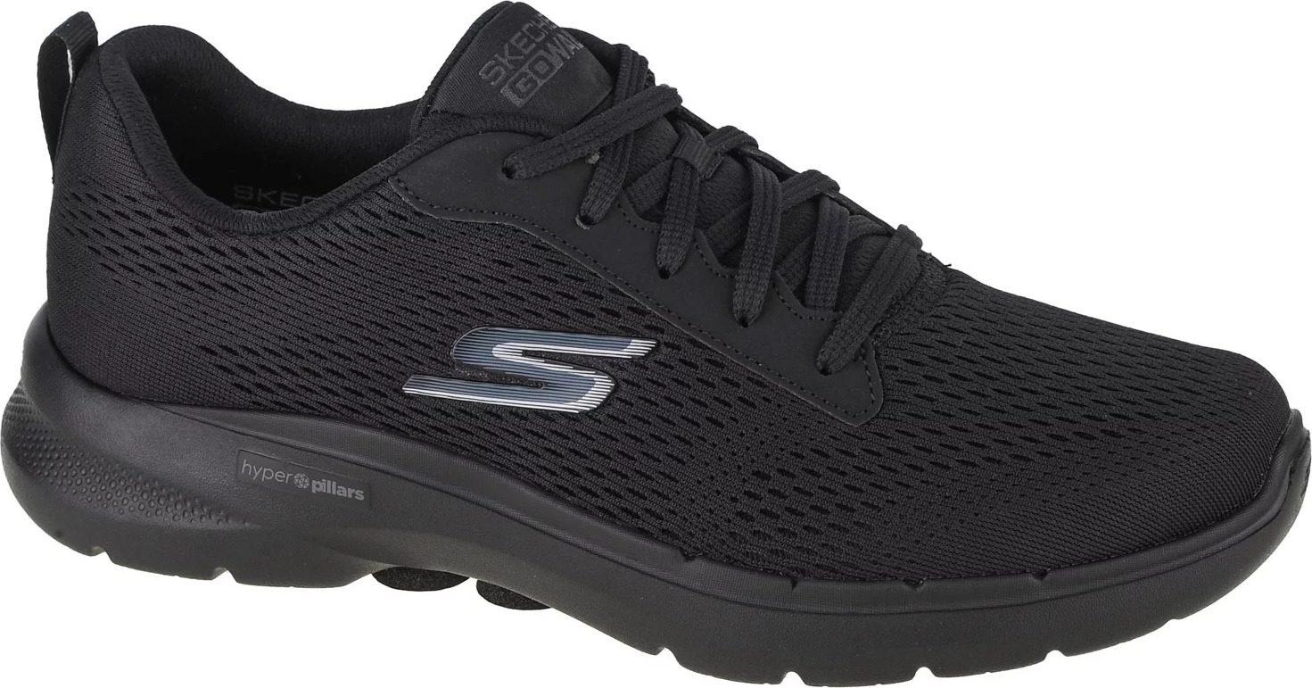 Čierne pánske tenisky Skechers Go Walk 6 Avalo 216209-BBK Veľkosť: 41