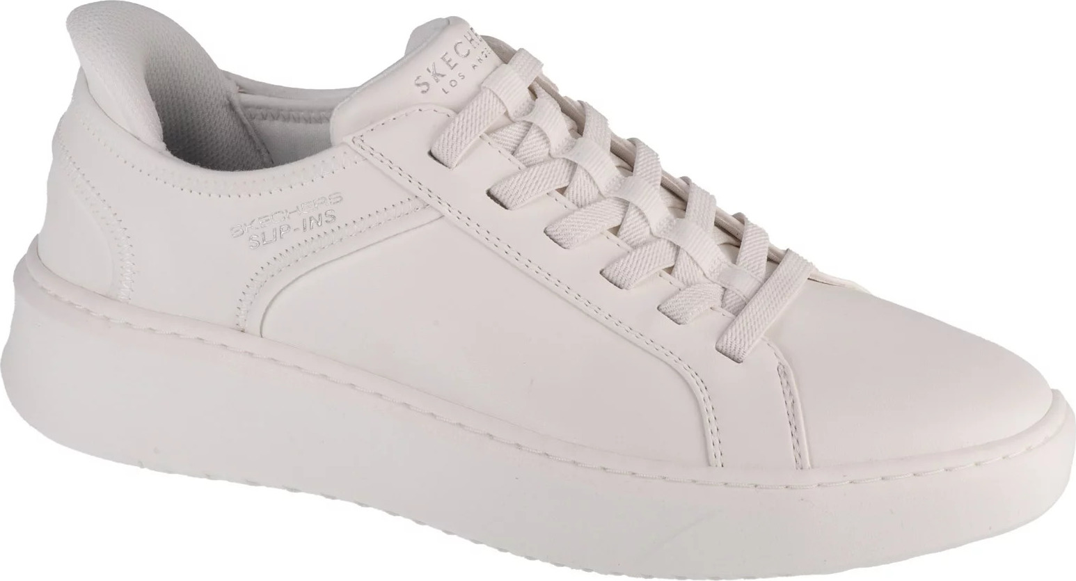 Biele pánske tenisky Skechers Slip-Ins: Court Break - Suit Sneaker 183177-WHT Veľkosť: 42,5
