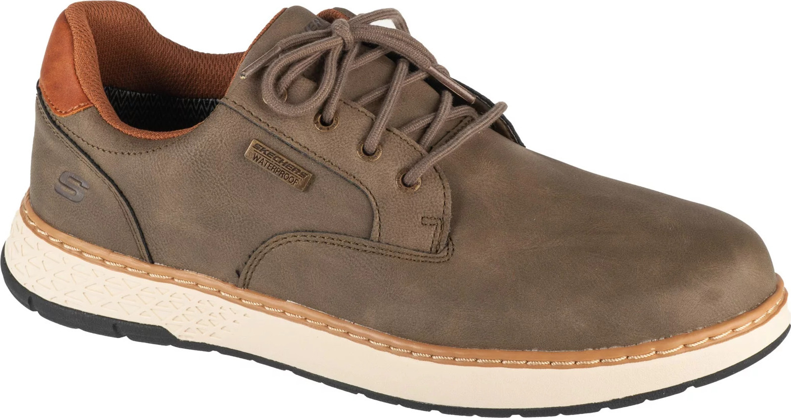 Tmavozelené pánske vychádzkové tenisky Skechers Garlan - Pryor 205234-OLV Veľkosť: 46
