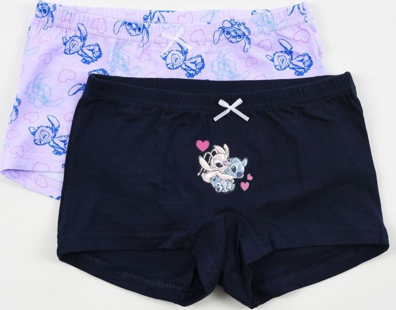 Sada dvoch dievčenských nohavičiek Stitch - čierna/liala Veľkosť: 102