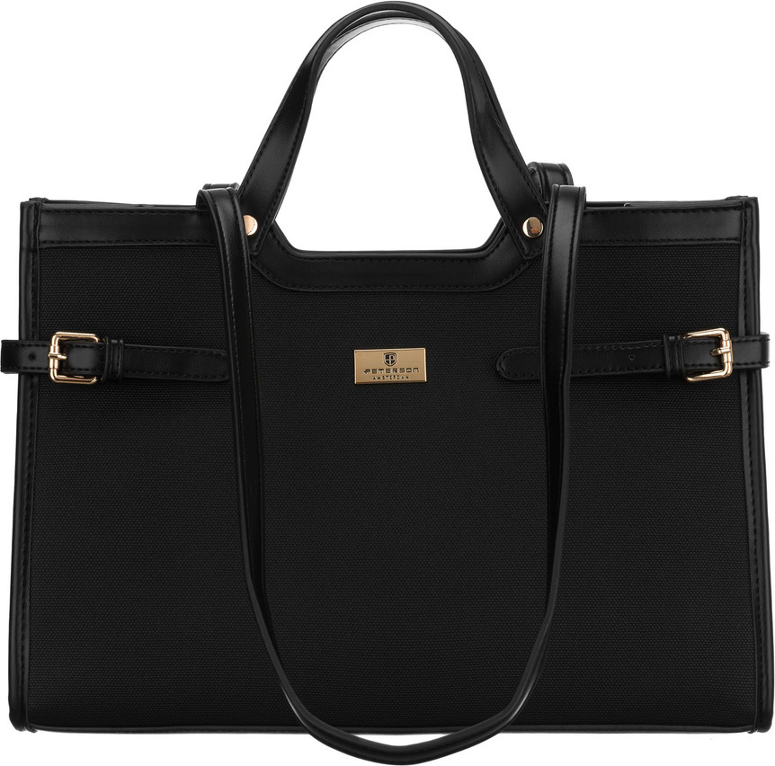 Peterson Čierna dámska kabelka s magnetickým zapínaním PTN LILIA Veľkosť: ONE SIZE