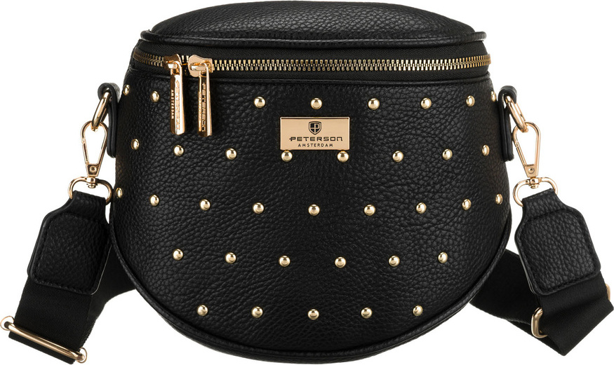 Peterson Čierna dámska oblička zdobená cvočkami PTN MIS-03 Veľkosť: ONE SIZE