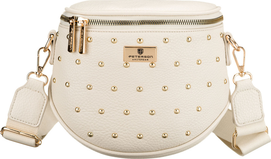 Peterson Smotanová dámska oblička zdobená cvočkami PTN MIS-03 Veľkosť: ONE SIZE