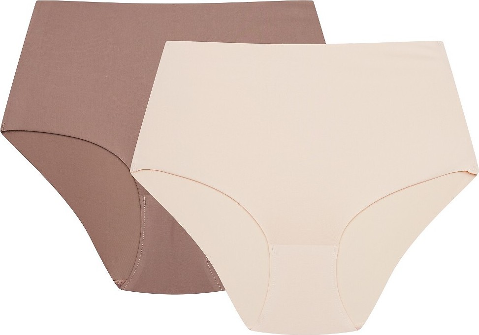 Henderson Ladies Dámske hladké nohavičky s vysokým pásom 42854-K001 Bump2 A'2 S-2XL Veľkosť: XL, Barva: smetanová/cappuccino