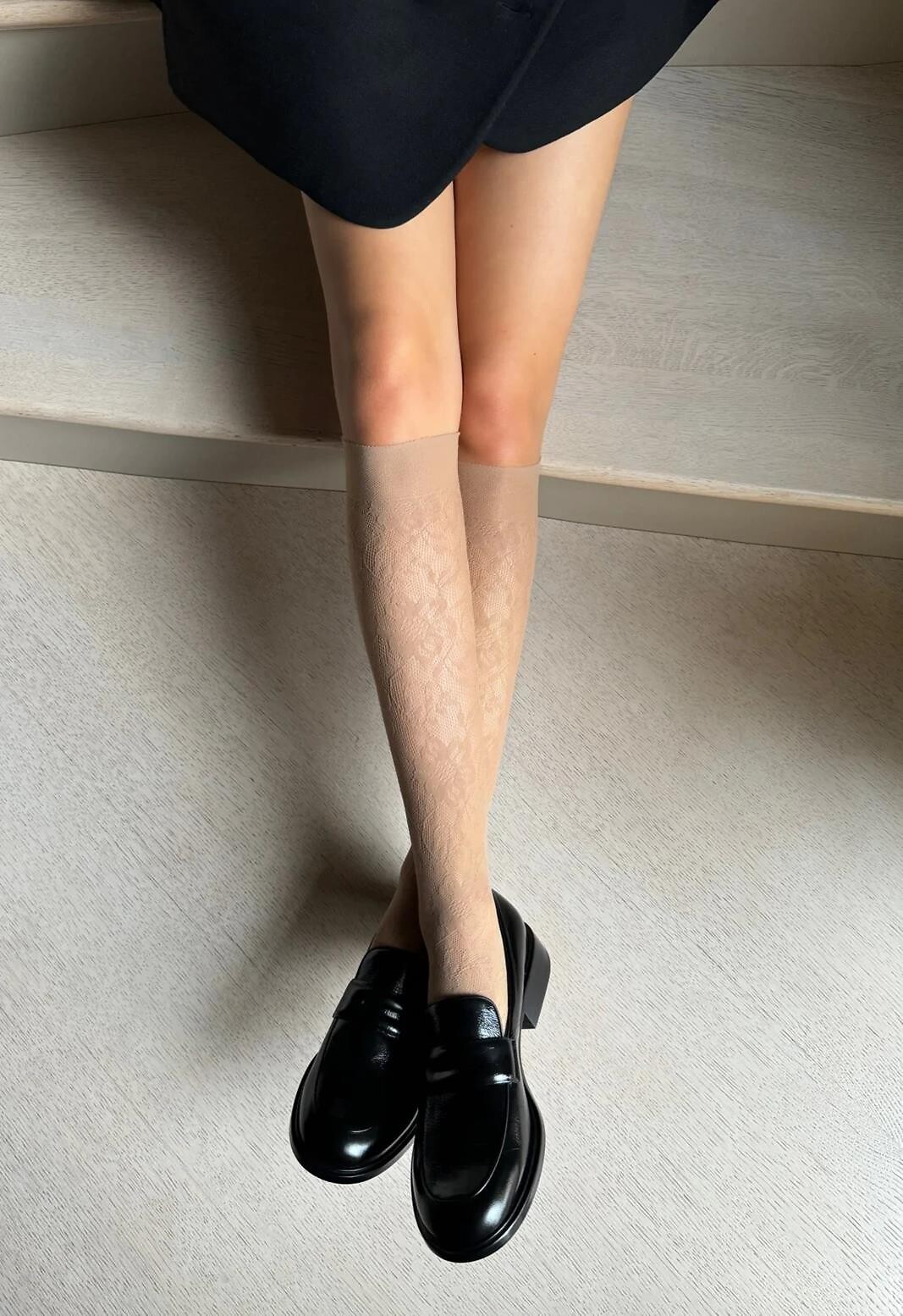 Veneziana Dámske prelamované podkolienky Bellarosa Veľkosť: ONE SIZE, Barva: tmavohnedá