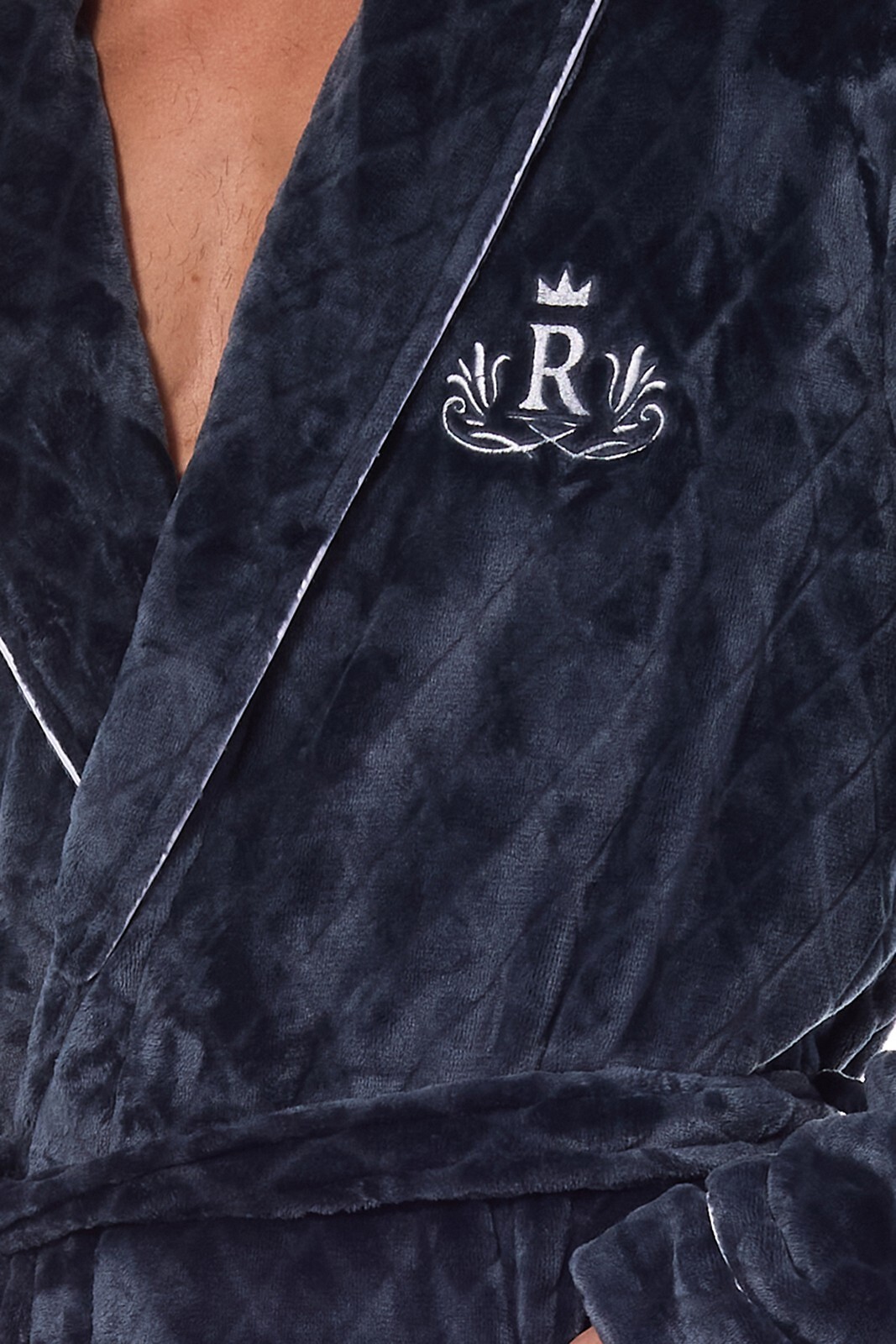 L&L Krátky pánsky župan so vzorom 2453 Ready M-2XL meski Veľkosť: M, Barva: Grafitová