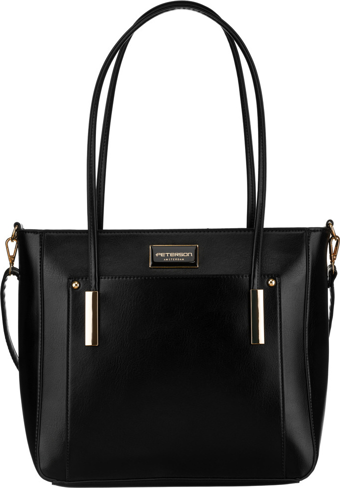 Peterson Čierna dámska priestranná kabelka PTN 072-03 Veľkosť: ONE SIZE