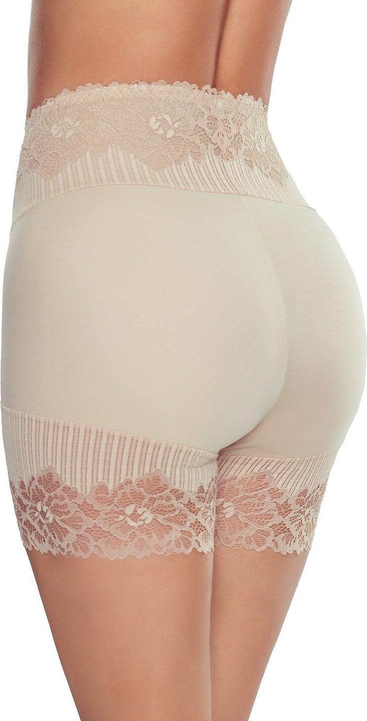 Eldar Dámské stahovací kalhotky s krajkovými nohavičkami Venetia Veľkosť: XL, Barva: Béžová