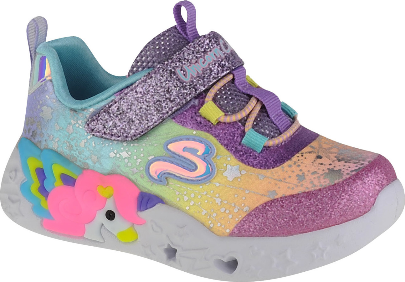 Farebné dievčenské tenisky Skechers Unicorn Charmer - Twilight Dream 302681N-PRMT Veľkosť: 21