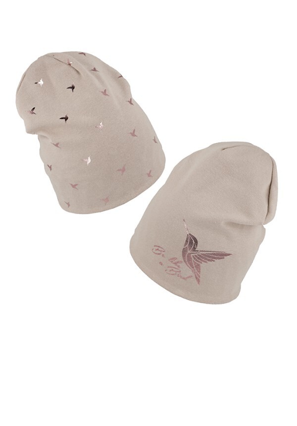 AJS Detská obojstranná čiapka 50-107 dwustronna dziecięca Veľkosť: 52-54 cm, Barva: Béžová