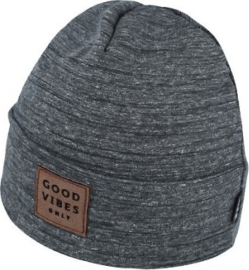 AJS Chlapčenská čiapka s nášivkou 50-131 dziecięca Veľkosť: 52-54 cm, Barva: sivá melanž