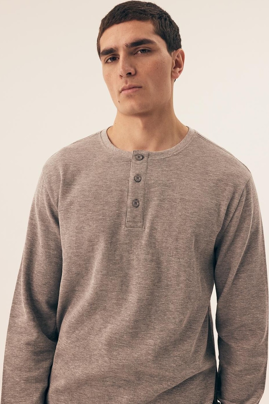 Henderson Pánske bavlnené dlhé pyžamo 42638 Desert Homewear dł/r M-3XL Veľkosť: XL, Barva: sivá