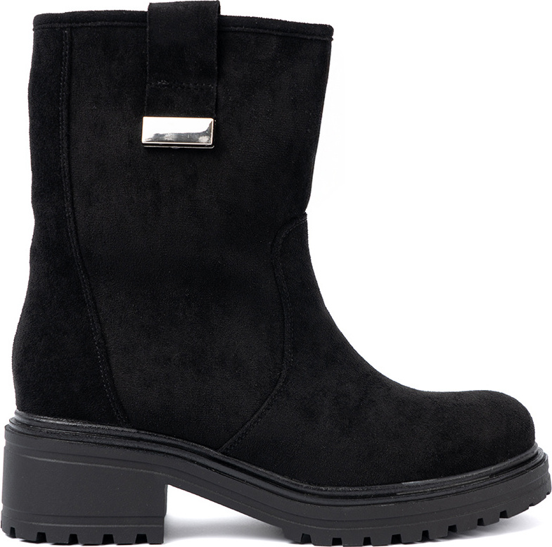 Čierne dámske členkové topánky na hrubej podrážke 9927-PA-B Veľkosť: 36