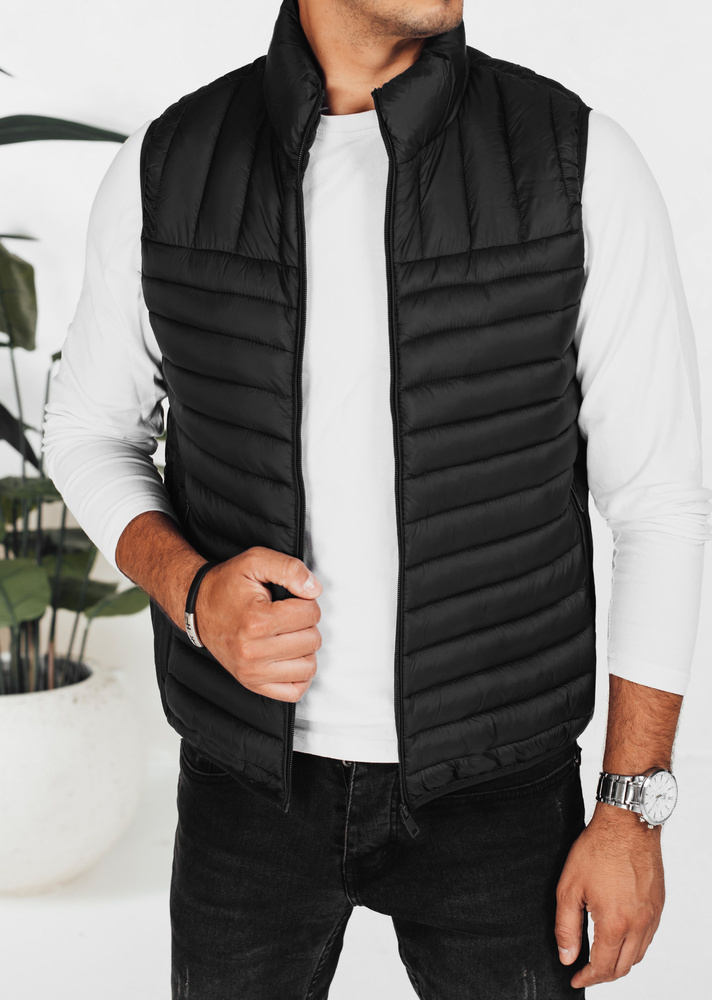 Čierna pánska prešívaná vesta TX5084 Veľkosť: XL