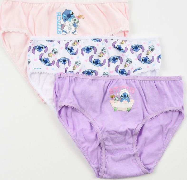 Sada dievčenských nohavičiek Disney Stitch - svetloružová, biela, lila Veľkosť: 114