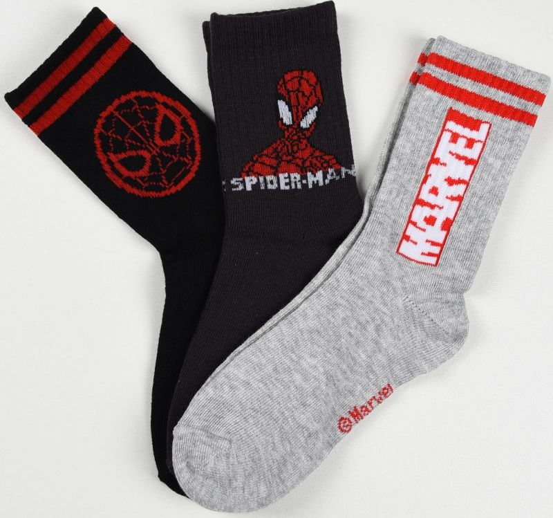 Sada 3 párov ponožiek Marvel Spider-Man Veľkosť: 23/26