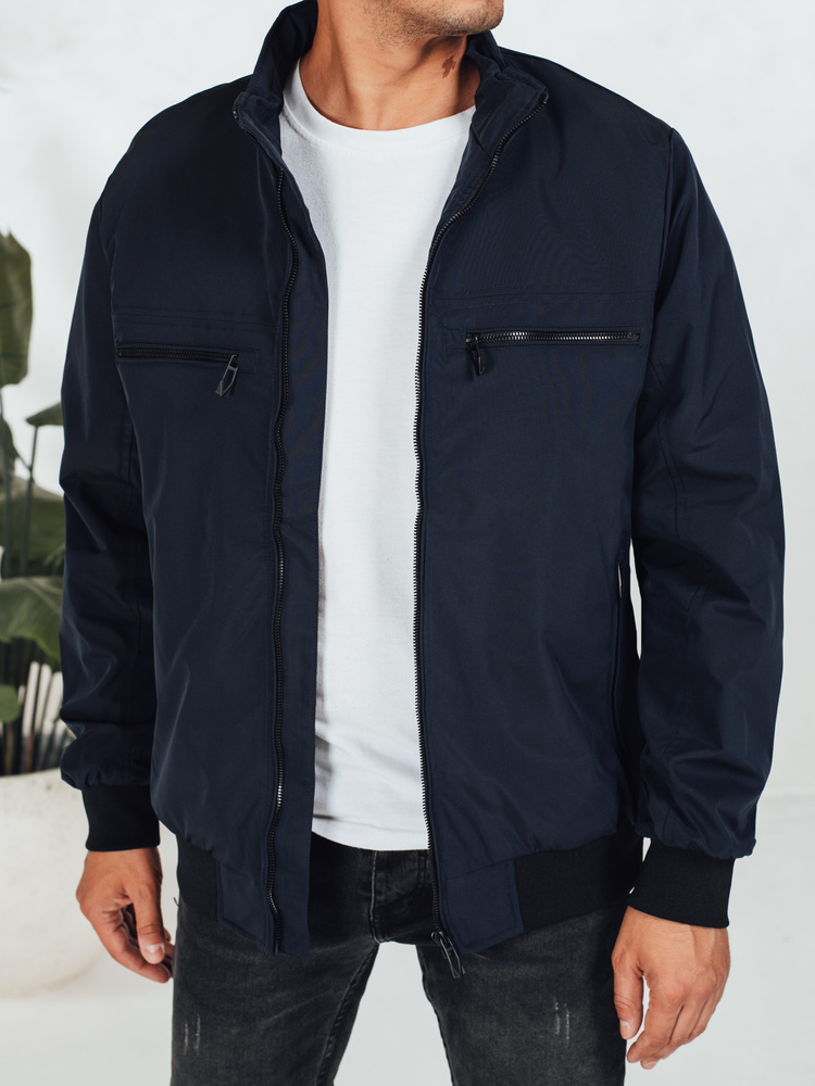 Tmavomodrá pánska bombera so zipsami TX5034 Veľkosť: XL