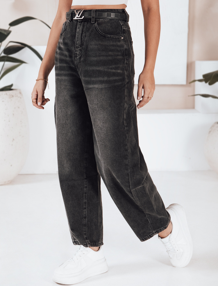 Čierne dámske široké džínsy UY2743 Veľkosť: XS