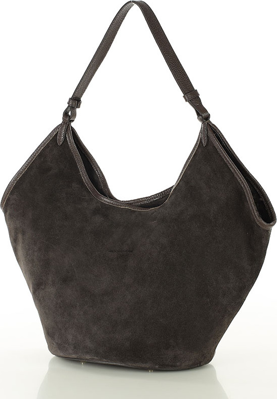 MARCO MAZZINI Tmavo hnedá kožená hobo kabelka (s289c) Veľkosť: ONE SIZE