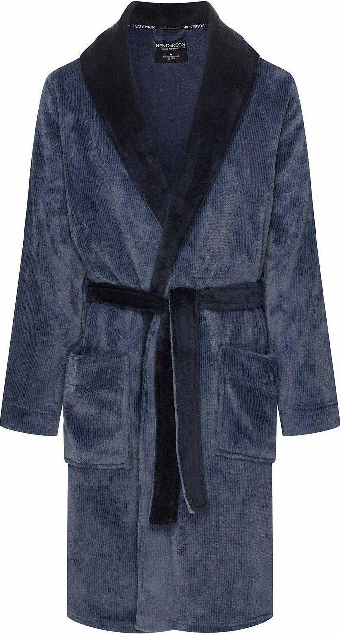 Henderson Tmavomodrý pánsky rebrovaný župan Nantes 43375 Nantes M-3XL Veľkosť: M, Barva: tmavomodrá